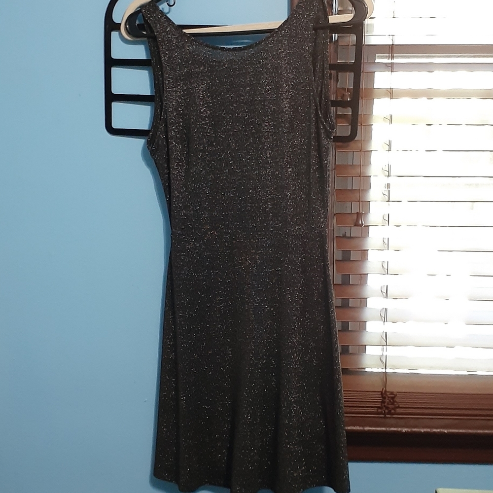Black Sparkle Mini Dress